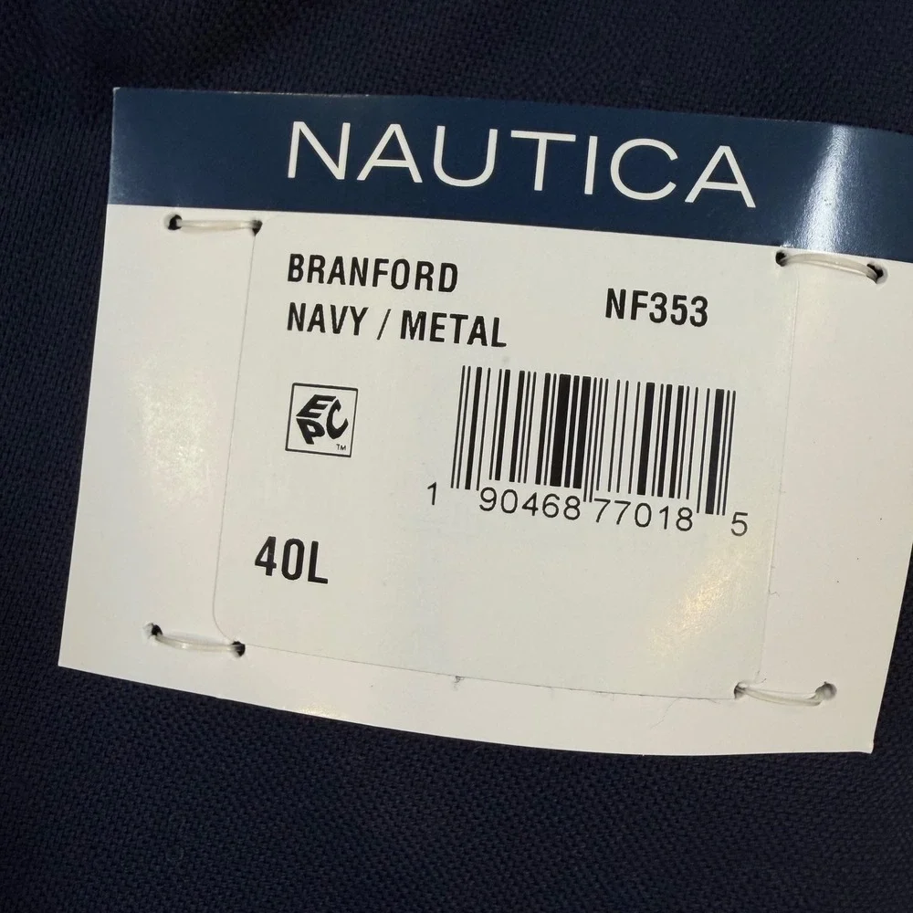 Nautica Mens Branford Navy Active Stretch Blazer Jacket 40L NF353 Gold Button